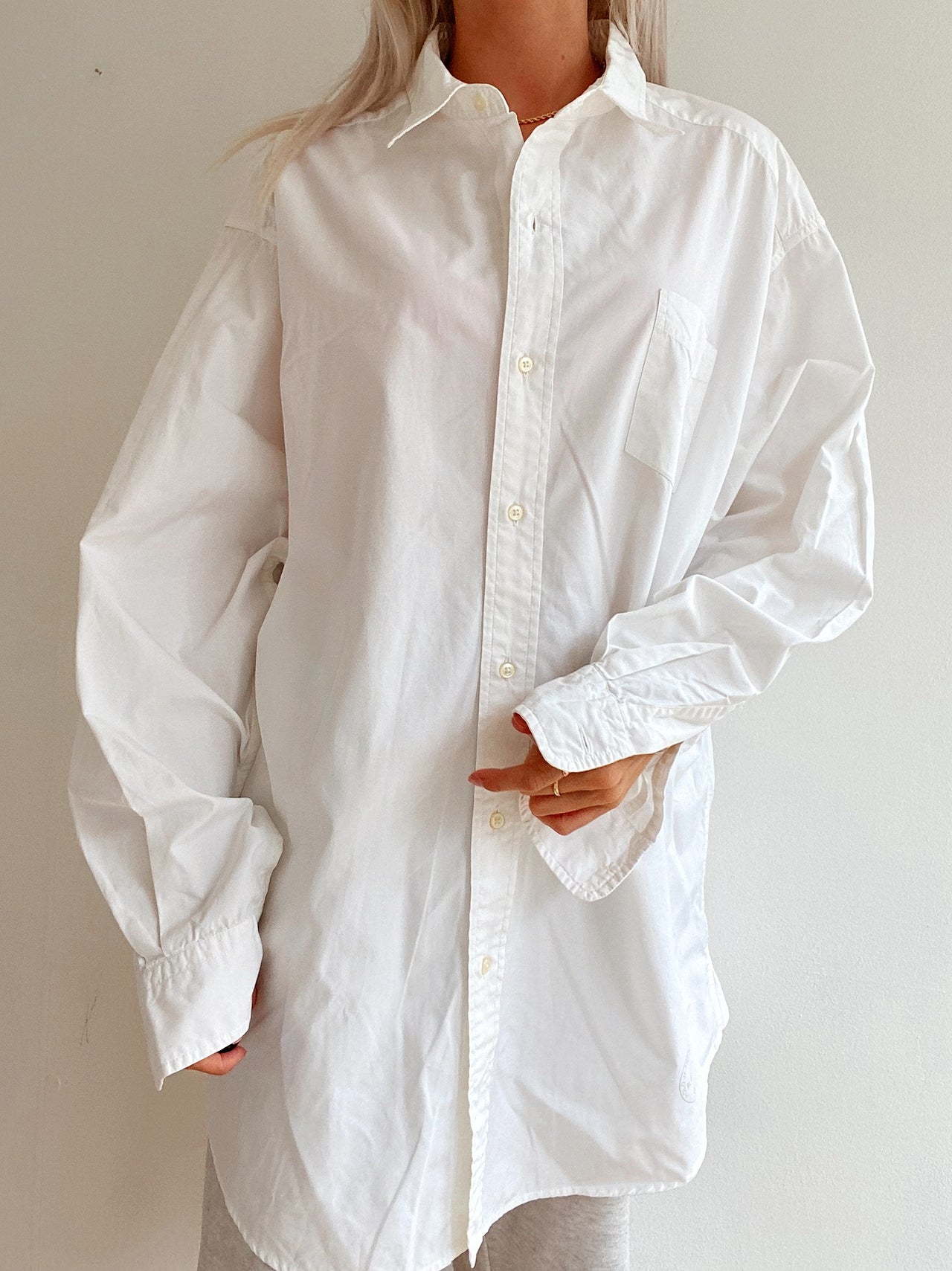 Chemise longue vintage  blanche  XL