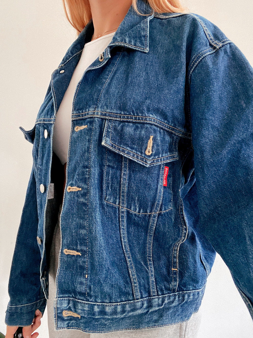 Veste en jeans vintage oversized Wrangler M