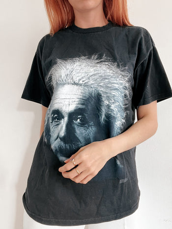 T-shirt vintage noir Einstein L