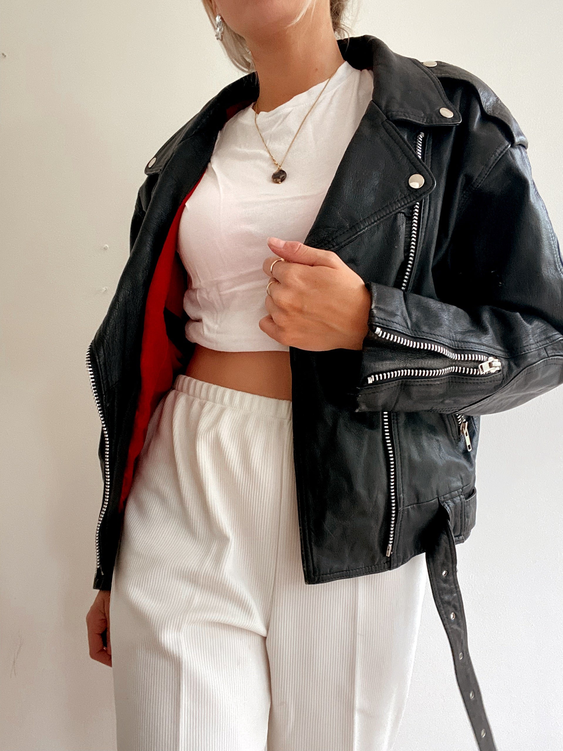White and blue jacket with orange collar Adidas XL