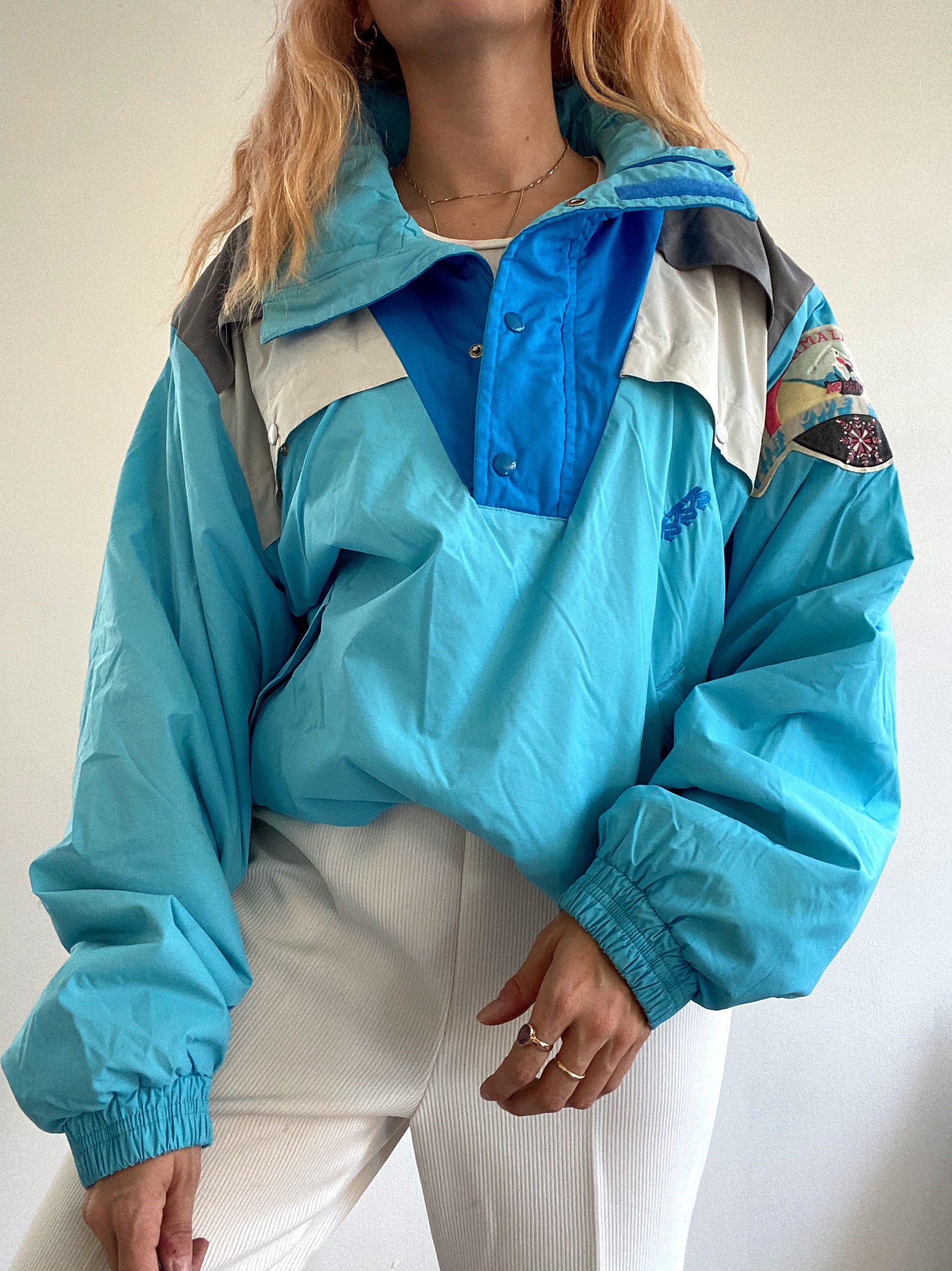 Doudoune vintage turquoise  L