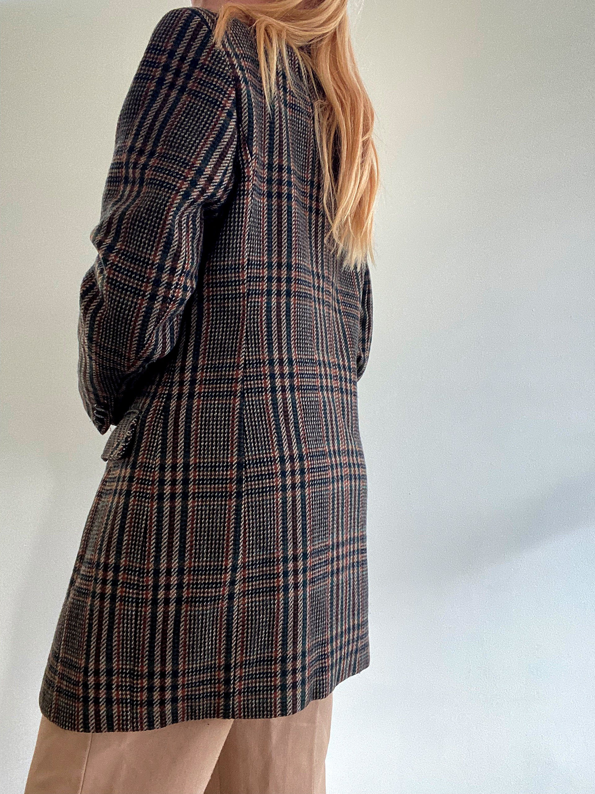 Vintage brauner Wollmantel XS