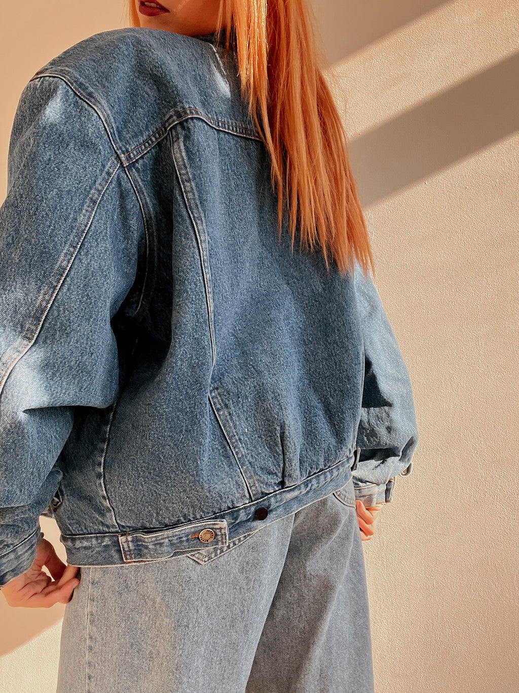 White and blue jacket with orange collar Adidas XL