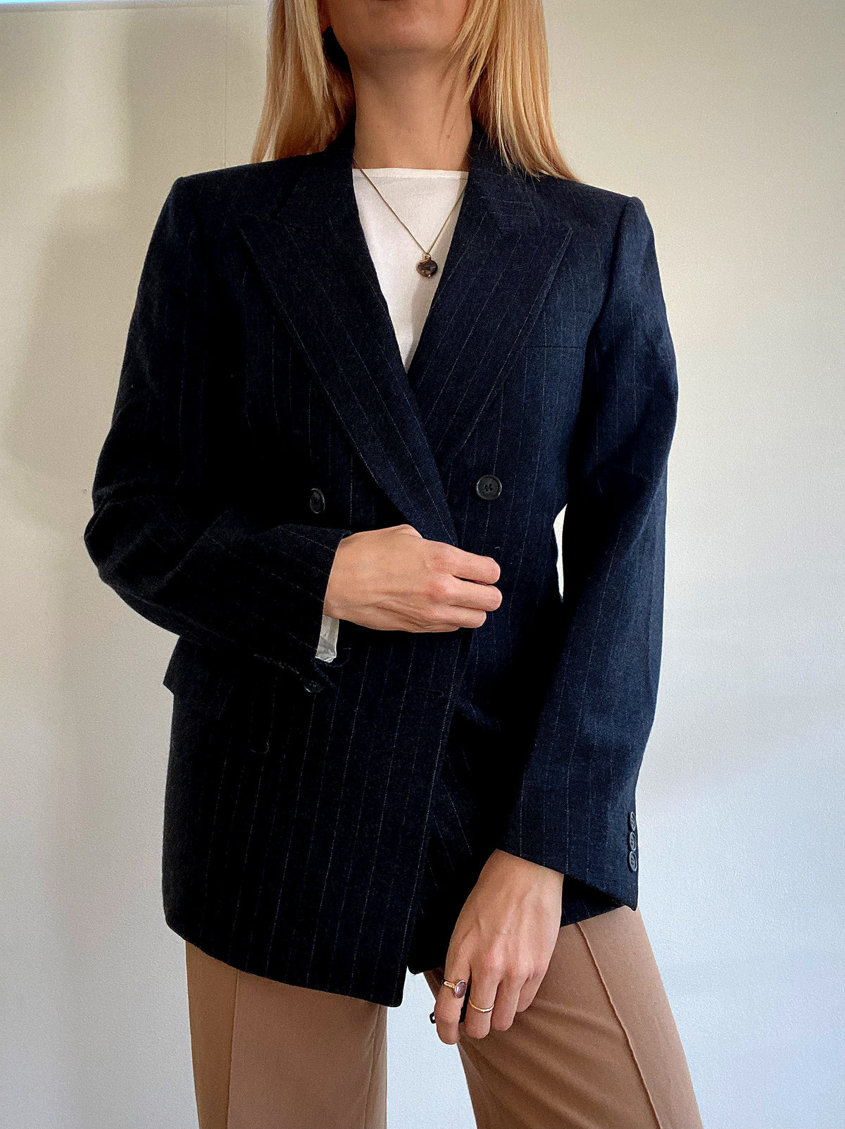 Veste Blazer oversized vintage bleu foncée