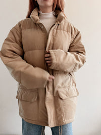 Doudoune vintage beige plume d’oie XL