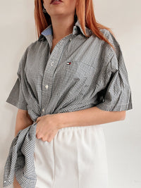 Chemise vintage blanc et bleu Tommy Hilfiger S
