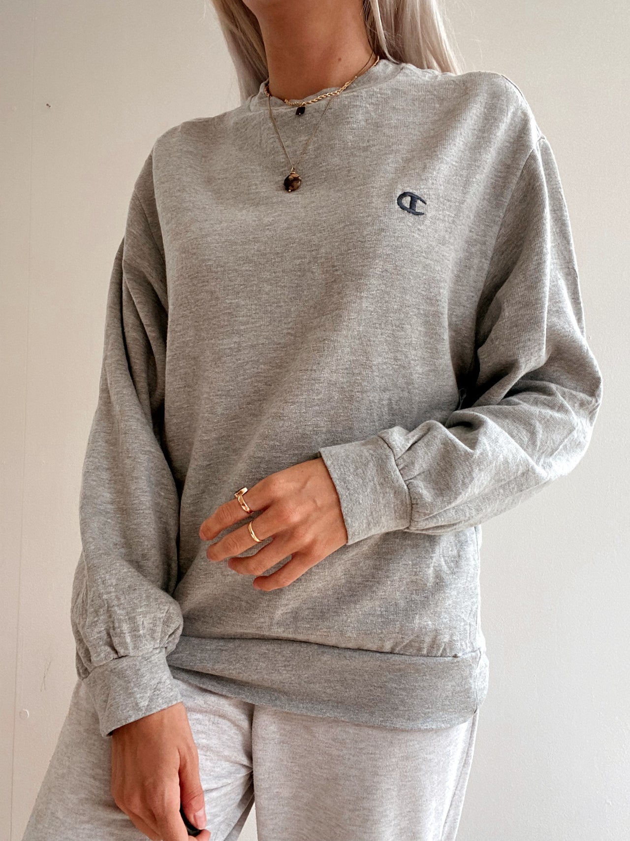 Pull vintage gris Champion M