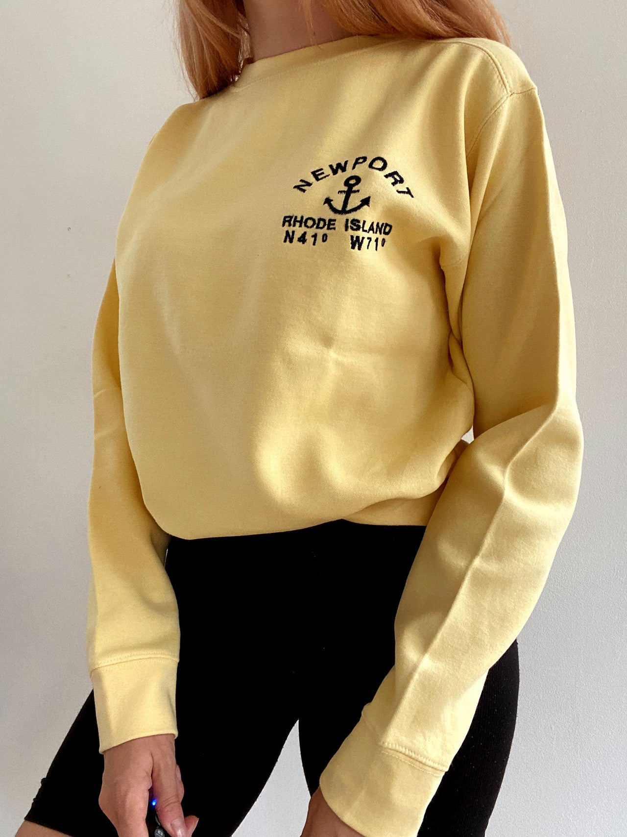 Vintage Newport hellgelber Pullover S