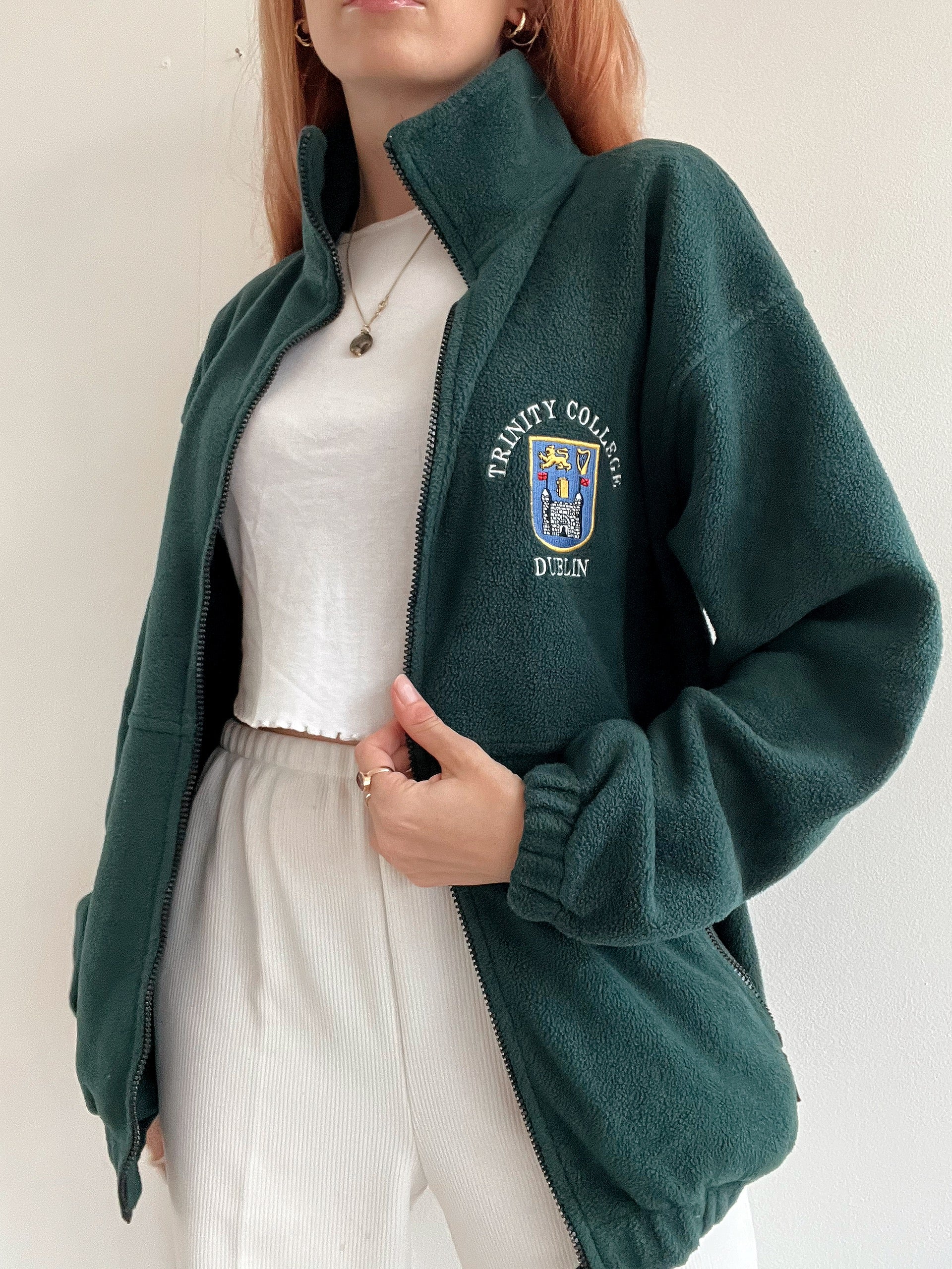 White and blue jacket with orange collar Adidas XL