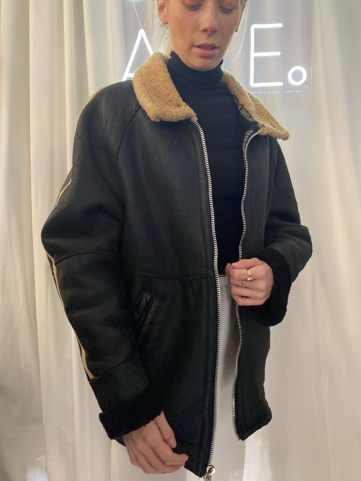 Black Weekday L Coat