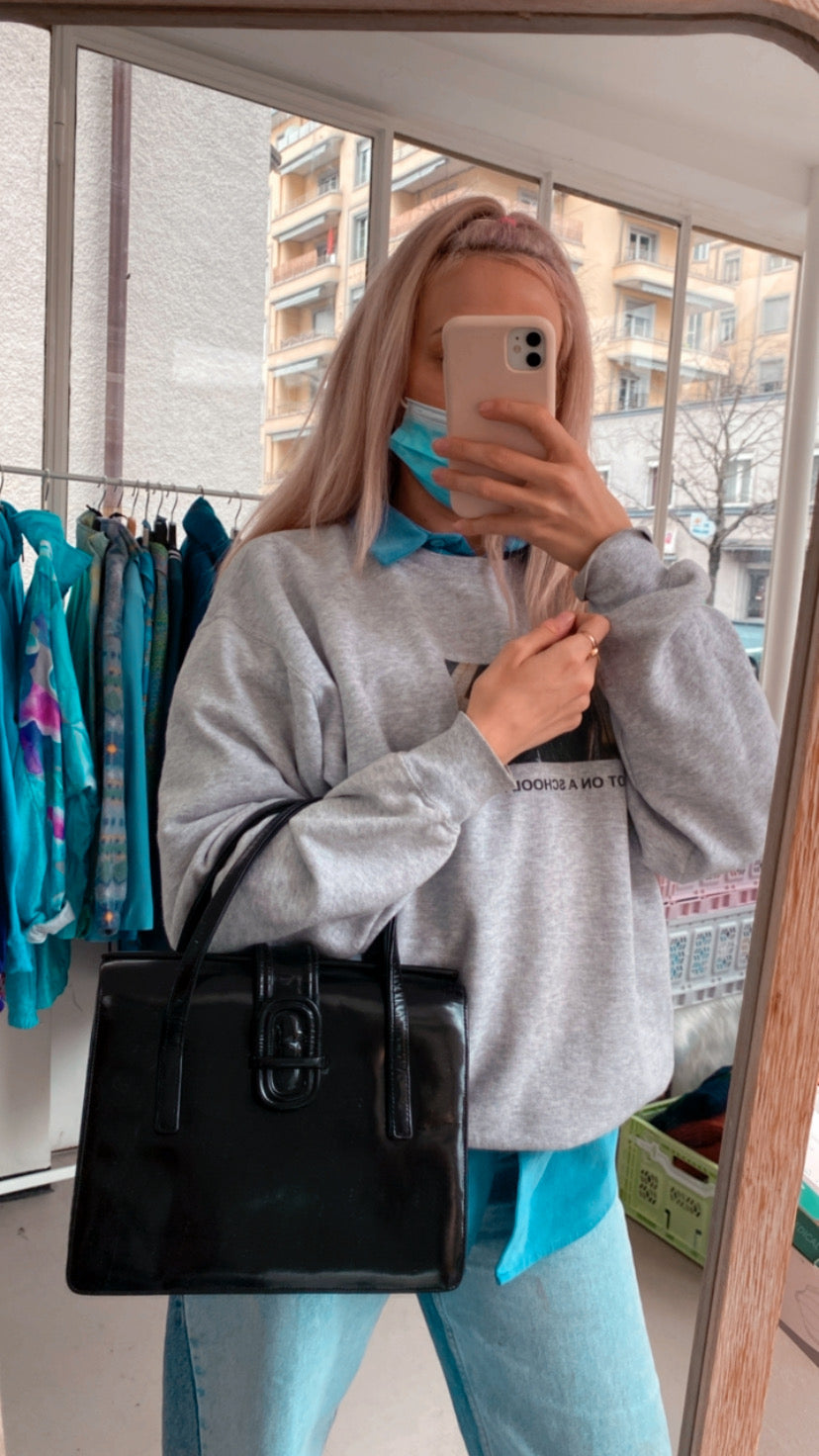 Kleine schwarze Vintage-Handtasche