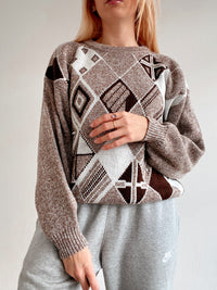Vintage beige Strickpullover XL