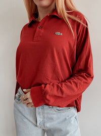 Polo à manches longues Lacoste terracotta L