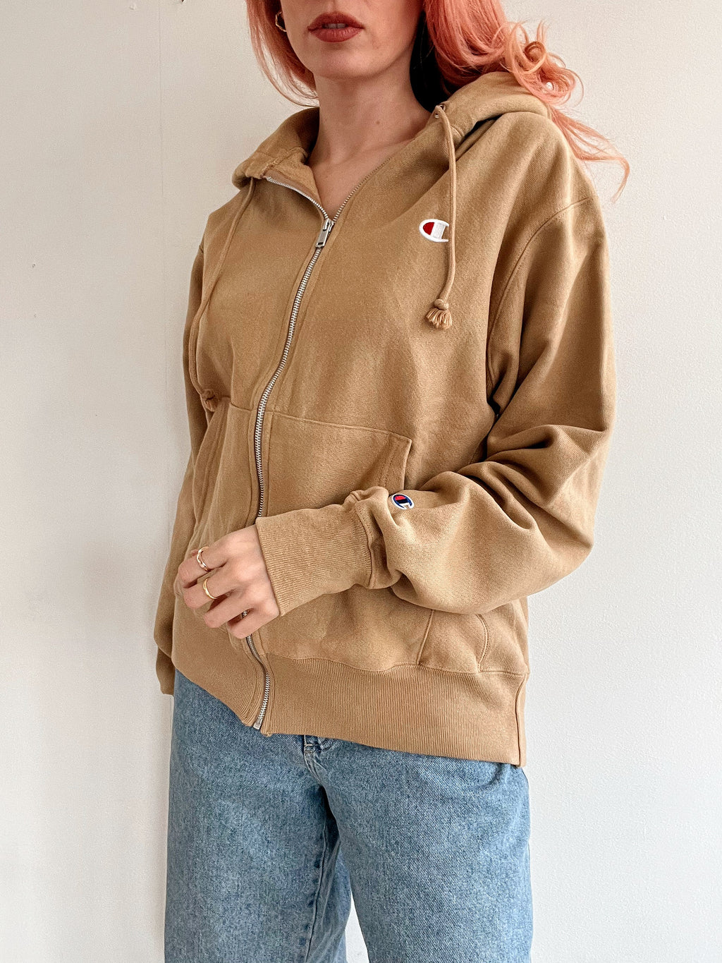 Beige Jacke Champion M