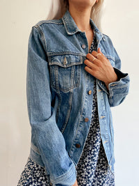 Blaue Vintage-Jeansjacke M