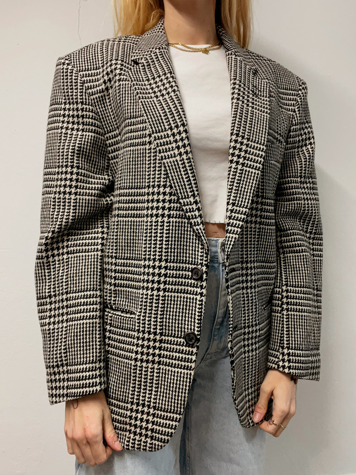 White and blue jacket with orange collar Adidas XL