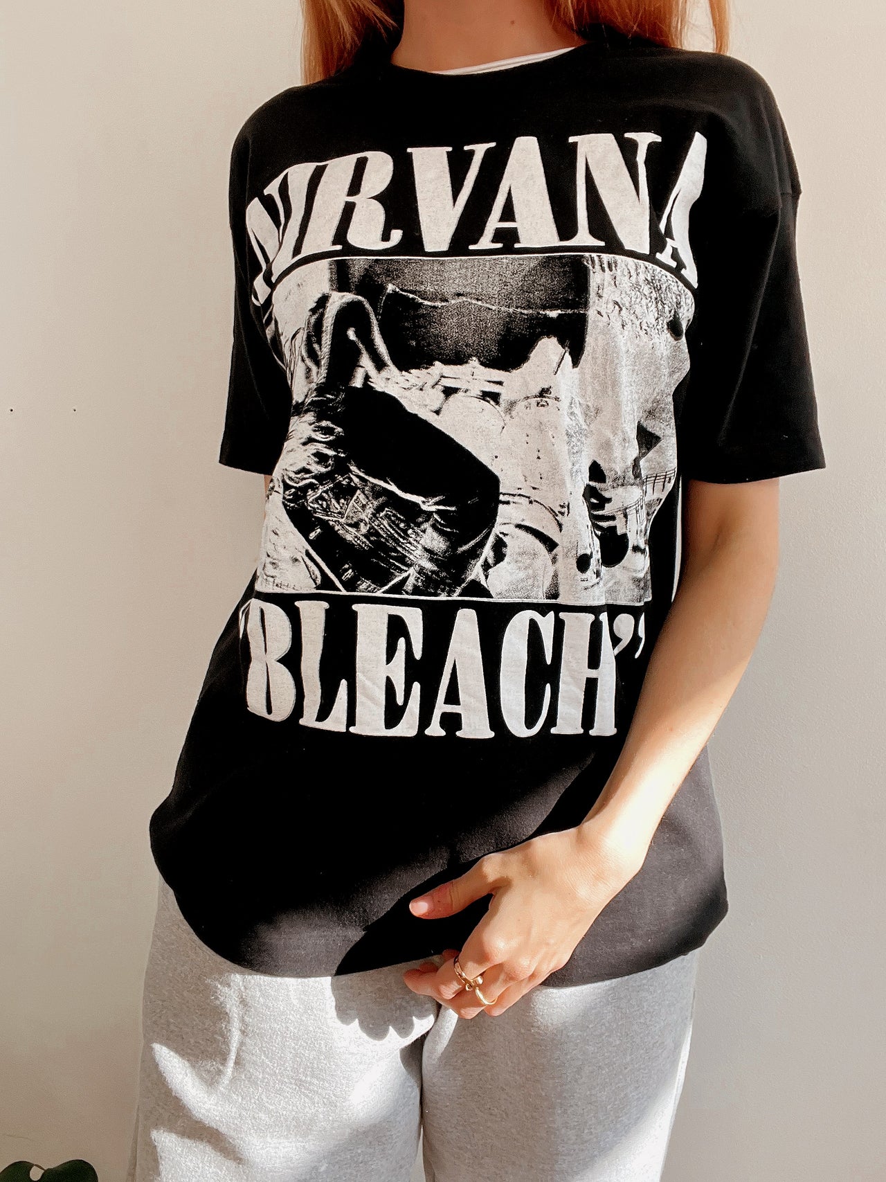 T-shirt vintage noir Nirvana L