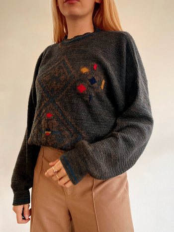 Pull vintage en laine