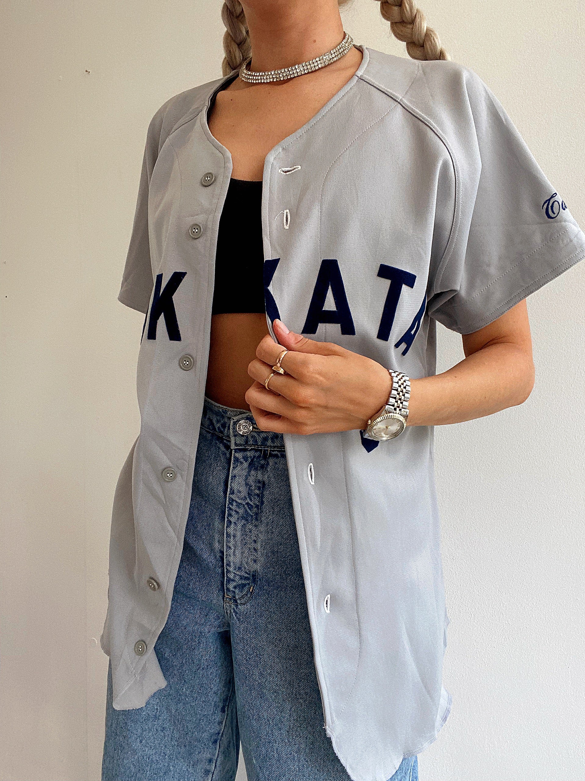 Graues Hakkata-Baseballtrikot