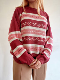 Vintage rosa Strickpullover