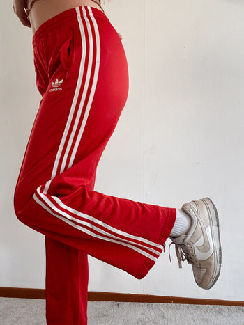 Pantalon de jogging vintage rouge Adidas M