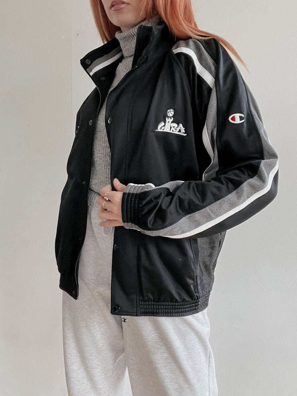 Veste de jogging vintage noire Champion L