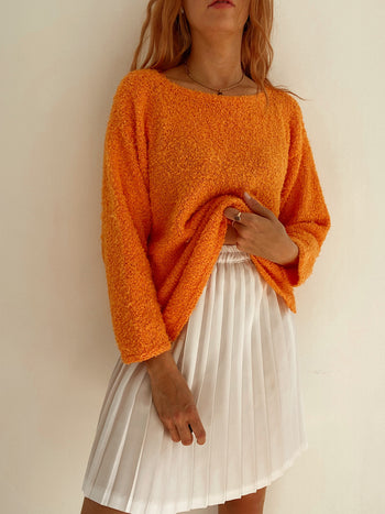 Pull orange manches 3/4 M