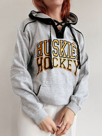 White and blue jacket with orange collar Adidas XL