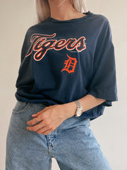 T-shirt vintage USA bleu foncé Tigers XL