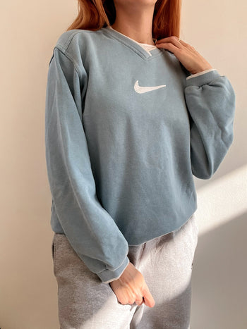 Nike hellblauer Vintage Pullover L