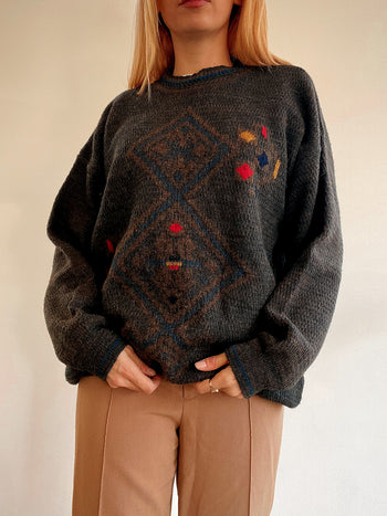 Pull vintage en laine