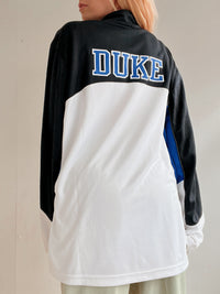 White and blue jacket with orange collar Adidas XL