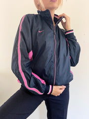 Nike blaue und rosa wasserdichte Joggingjacke L