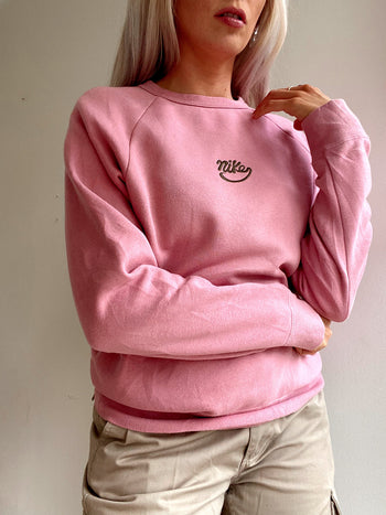 Pull vintage rose Nike brodé S