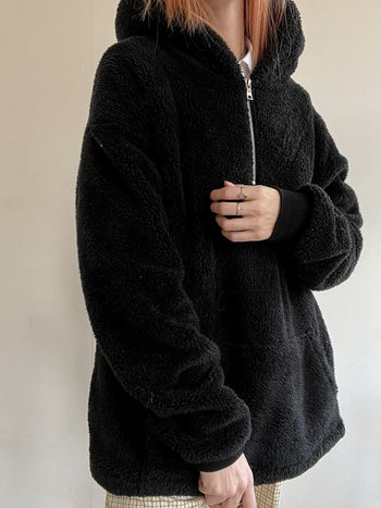 Pull noir nounours / polaire XL