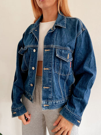 Veste en jeans vintage oversized Wrangler M