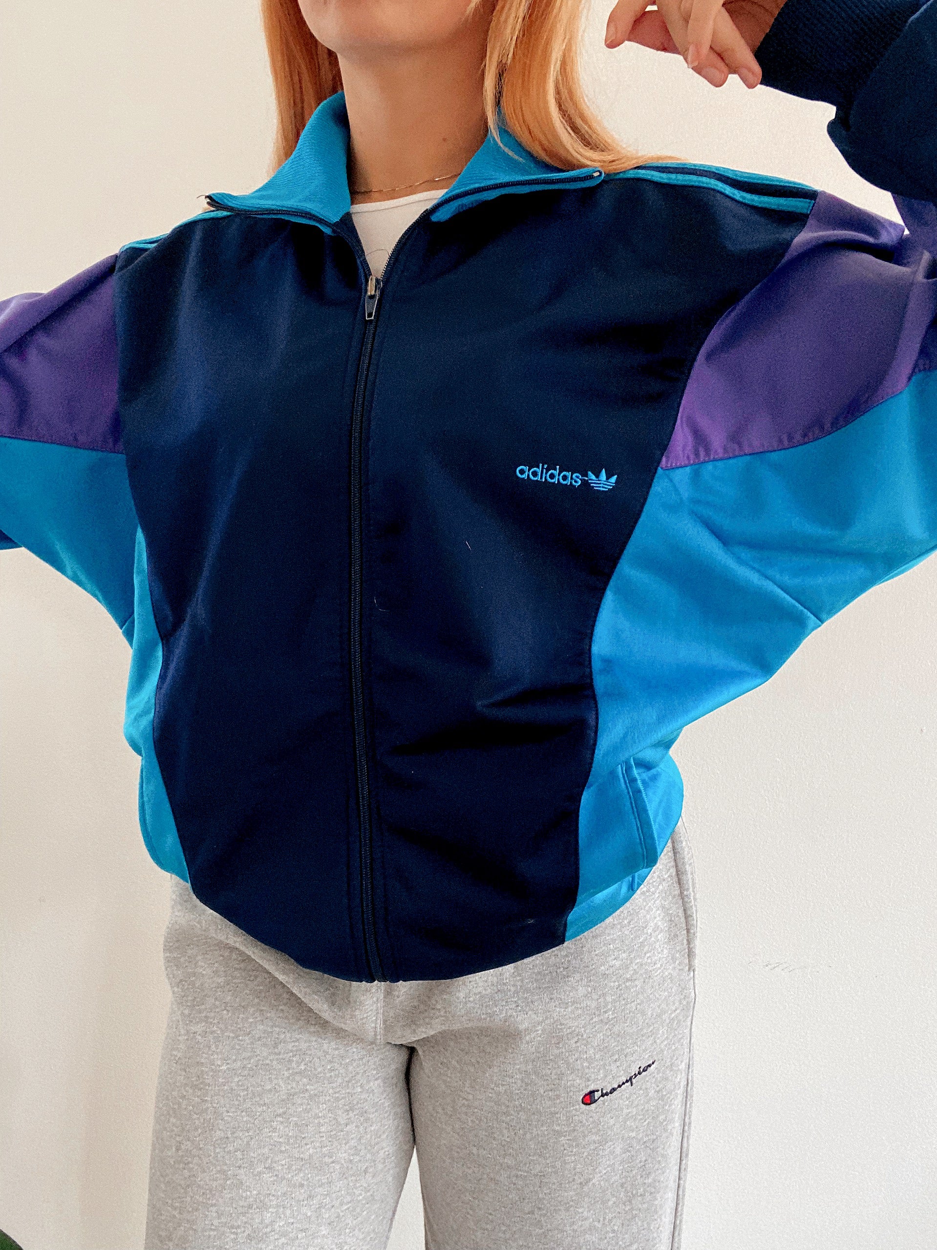 Jacket vintage bleue foncée Adidas  XL