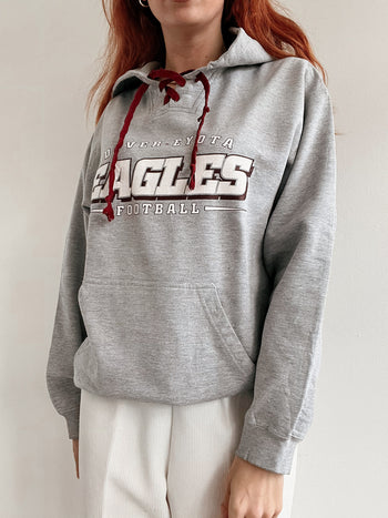 Pull vintage américain gris et Bordeaux M