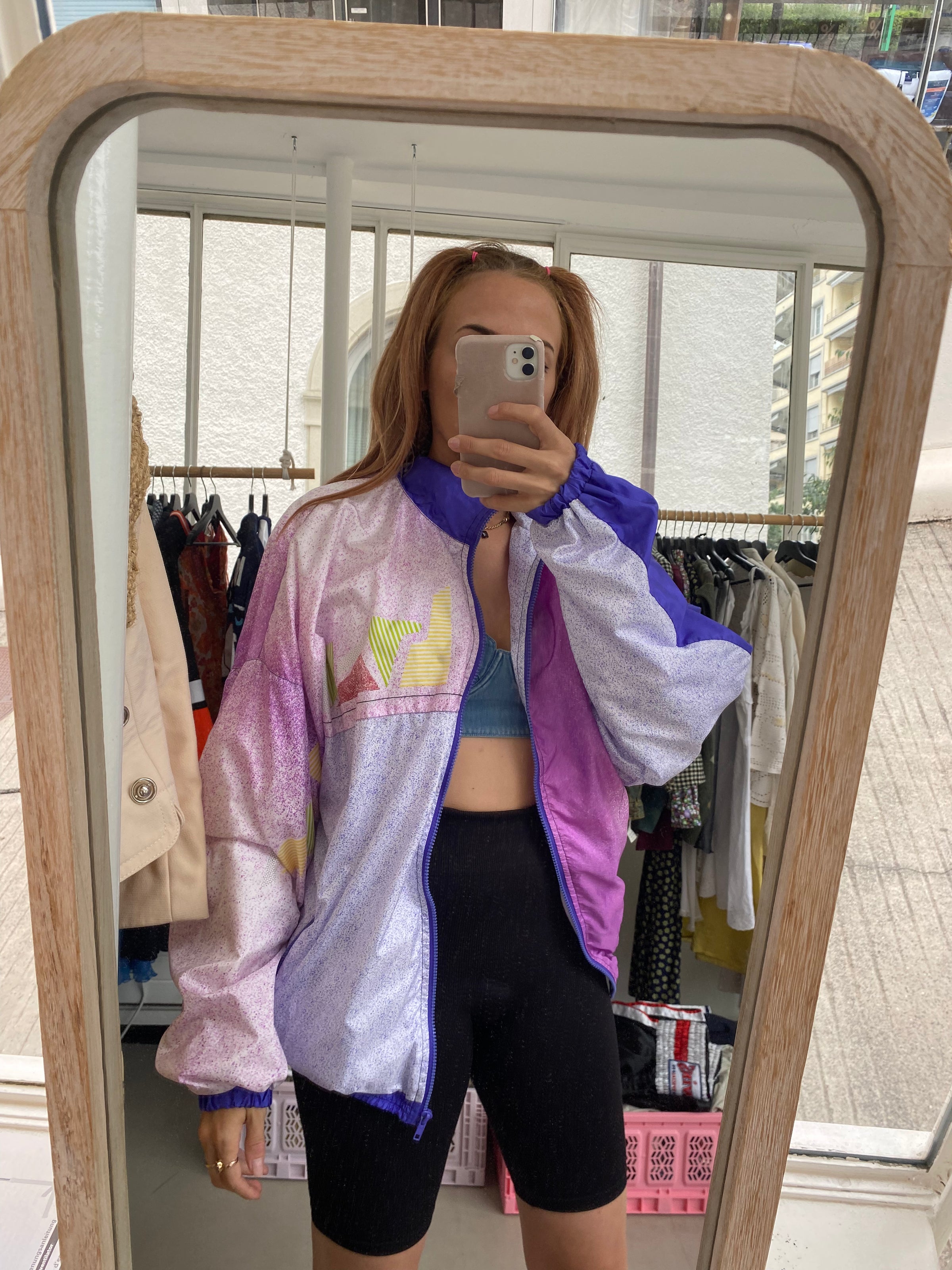 Vintage lila Joggingjacke L/XL 