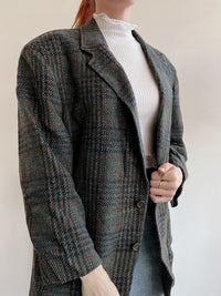 Veste blazer vintage en laine gris/khaki  XL