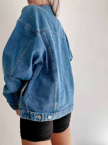 Veste en jeans vintage bleue oversized