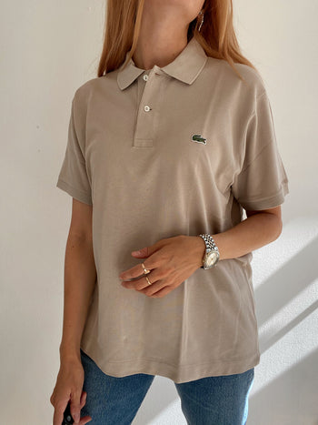 Beiges Kurzarm-Poloshirt Lacoste L