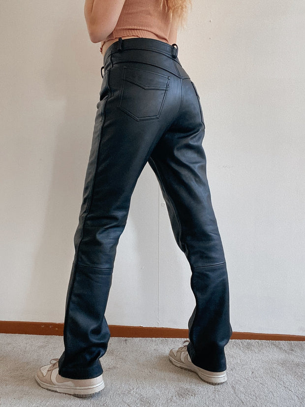 Pantalon en cuir de moto noir 38EUR