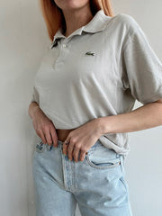 Polo Lacoste gris clair S/M
