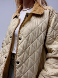 White and blue jacket with orange collar Adidas XL