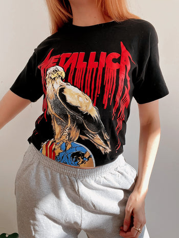 Vintage schwarzes Metallica T-Shirt M