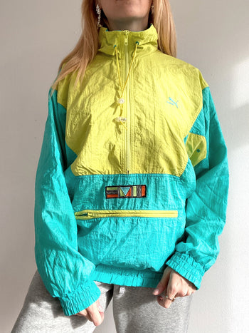 Veste de jogging vintage turquoise / verte Puma  L