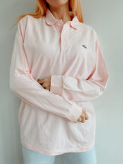 Polo Lacoste rose pâle S