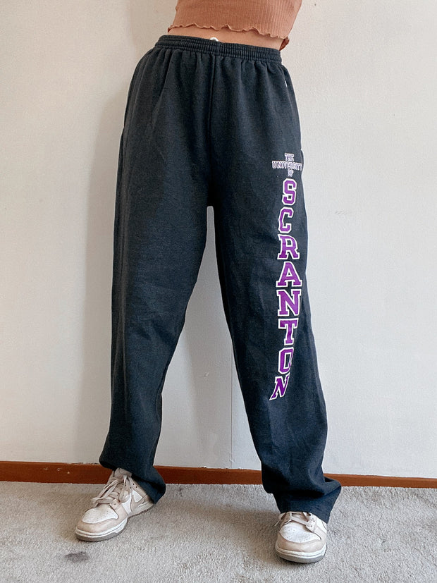 Pantalon de jogging vintage gris et violet  XL