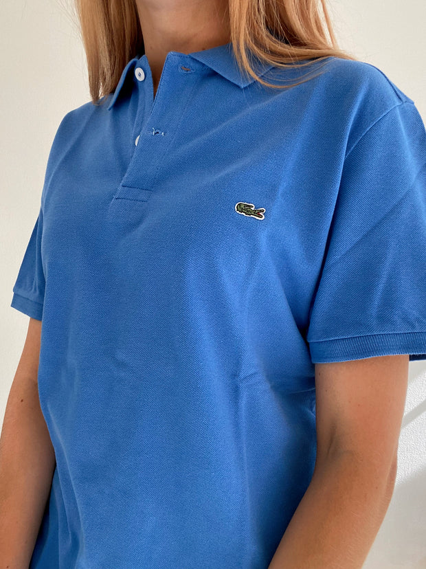 Lacoste XL blaues Kurzarm-Poloshirt